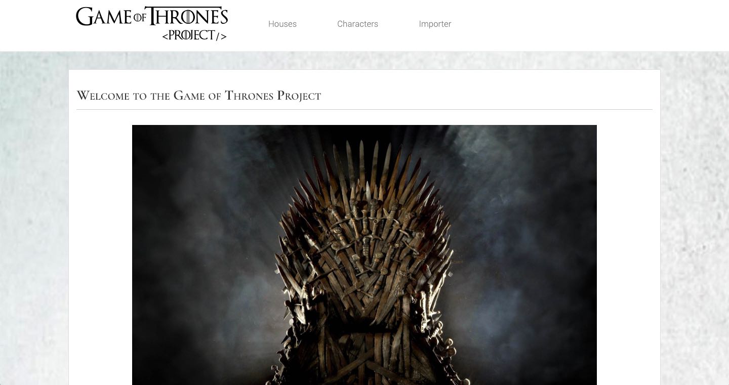 Game Of Throne Database